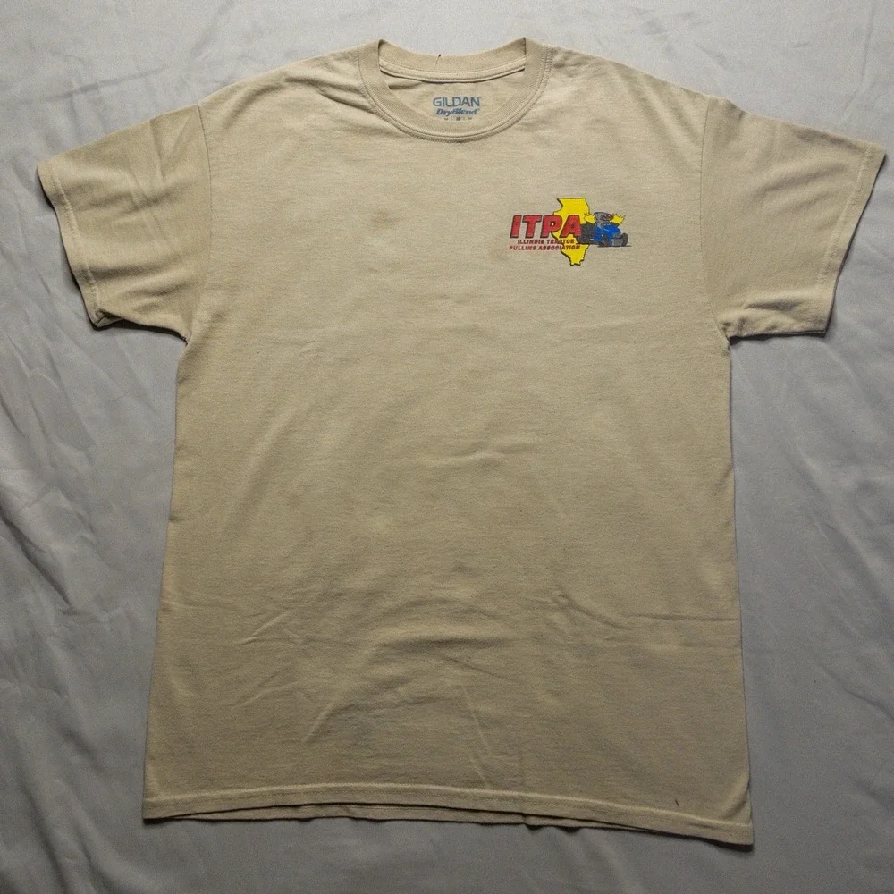 Vintage Y2k ITPA Tractor Pulling Shirt M Race Car Graphic Illinois Event Tee - Picture 2 of 10